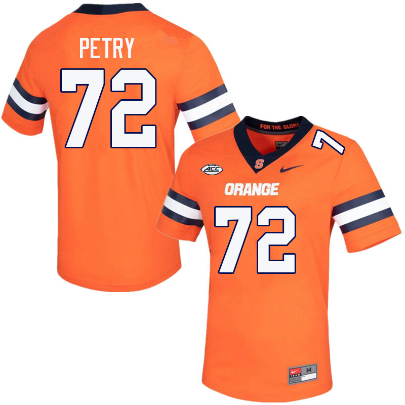 Men-Youth #72 Mark Petry Syracuse Orange 2023 College Football Jerseys Stitched-Orange